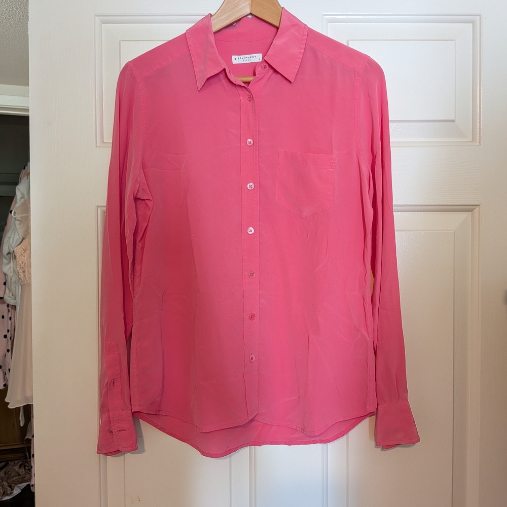 Equipme 100% Silk Pink Blouse